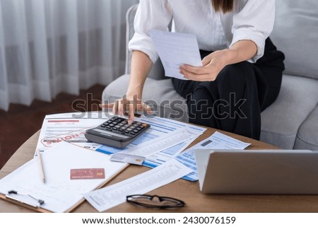 Stressed young woman has financial problems with credit card debt to pay utmost show concept of bad personal money and mortgage pay management crisis.