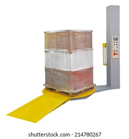 Stretch wrapping for pallet protection during transport isolated