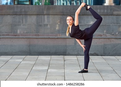 Woman Wearing White Tshirt Black Shorts Stock Photo 2057725721 ...