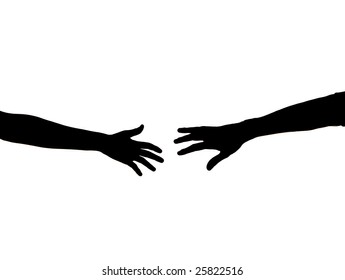 16,115 Hand Reaching Out Silhouette Images, Stock Photos & Vectors 