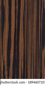Striated ebony wood veneer. Natural texture background