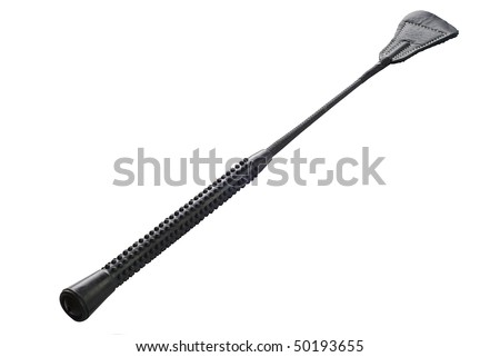 Strict Leather Short Handle Wide Head Riding Crop isolated over white background Stock photo © 