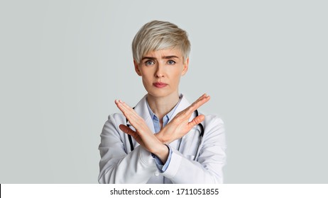 Strict Woman Doctor Shows Sign Not Allowed