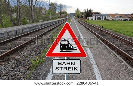 Strike at the railroad. Sign railroad strike and rails

Translation Override: rail strike