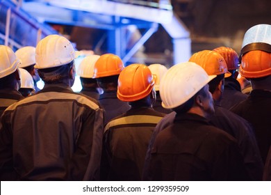 Strike of workers in heavy industry - Shutterstock ID 1299359509