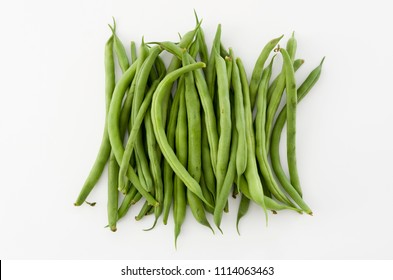 String beans isolated on white background