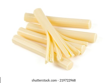 String Cheese Isolated On White