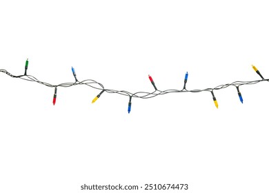 String of christmas lights isolated on white background With clipping path - Powered by Shutterstock