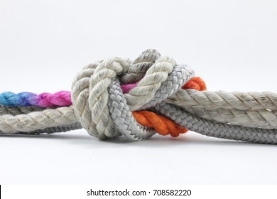 String knotted on a white background.