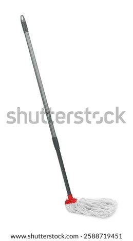 String mop isolated on white. Cleaning equipment