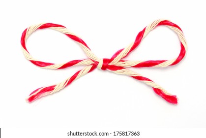 String Tied In A Bow On White 