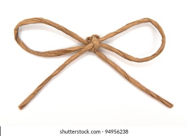 String Tied In A Bow On White