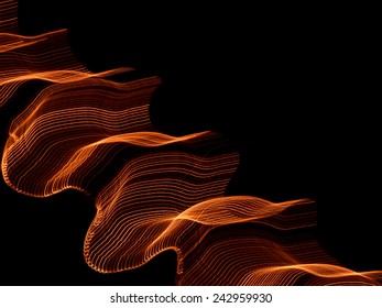 stringed orange light effect in dark back