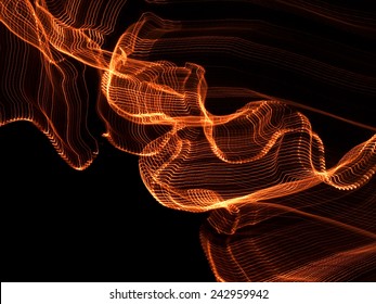 stringed orange light effect in dark back