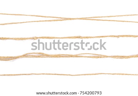 Strings isolated on white background texture