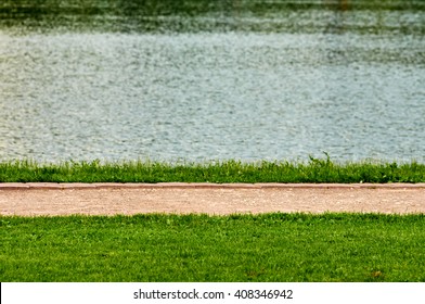 Strip Of Grass Path River