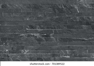 Strip Parallels Stone Wall Cladding, Seamless Texture Gray Map For 3d Graphics