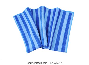 Striped Beach Towel Isolated On White Background