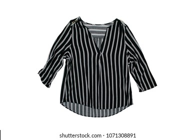 striped blouse on a white background