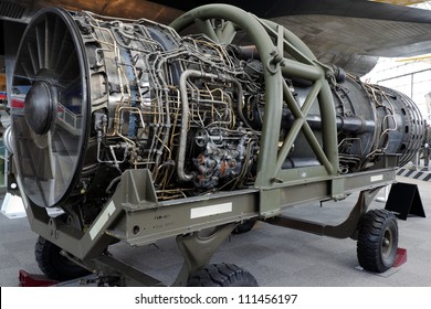 A Striped Jet Engine From The Retired U2 Spy Plane