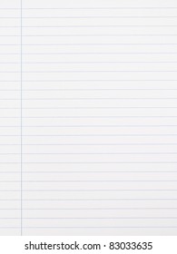 Striped Notebook Paper Texture With Left Margin