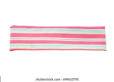 striped sport headband isolated on white background.