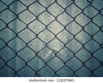 Striped Steel Mesh With Back. Zinc For The Background And Exterior