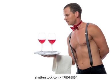 Sexy Stripper Gives Red Wine On Foto de stock Shutterstock