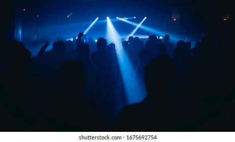 Strobe lights at a party