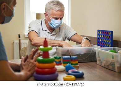 Stroke Patient At Occupational Therapy In Rehab Center