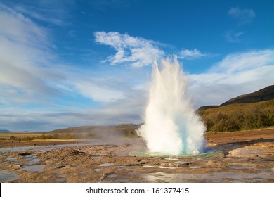 Strokkur Geysir On Iceland