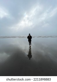 Strolling The Beach In Seaside, Oregon