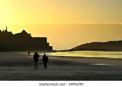 Strolling during sunset