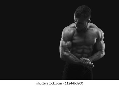 Muscular Man Covering His Face Hands Stock Photo 257479402 | Shutterstock