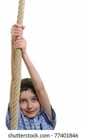 Strong Boy Pulling The Rope