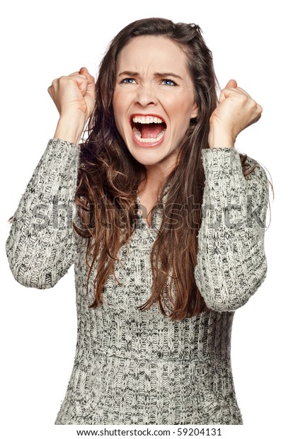 A Very Upset And Angry Woman Stock Image Image Of People Expression