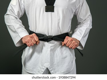 Strong Male Athlete White Taekwondo Kimono Stock Photo 1938847294 ...