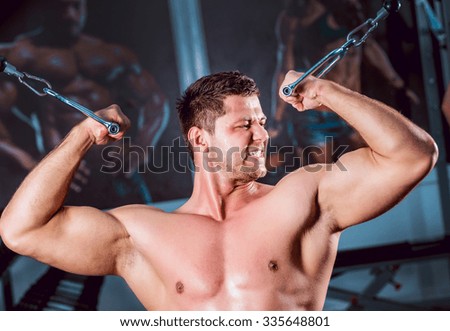 The strong man in the gym. Sport
