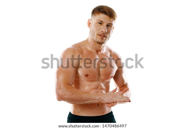 Strong Man Naked Torso On Isolated Stock Photo Shutterstock