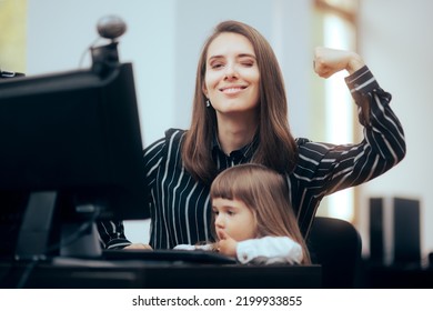 
Strong Mom Flexing Her Muscles while Multitasking at Work
Mother thriving managing her own business while taking care of her child
 - Shutterstock ID 2199933855