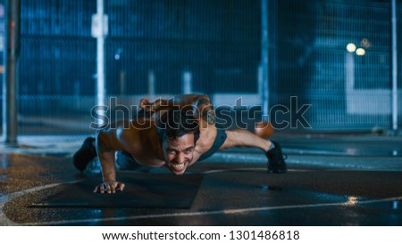 Similar – Image, Stock Photo Push ups Diet Lifestyle