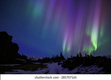 Aurora Borealis Purple Hd Stock Images Shutterstock