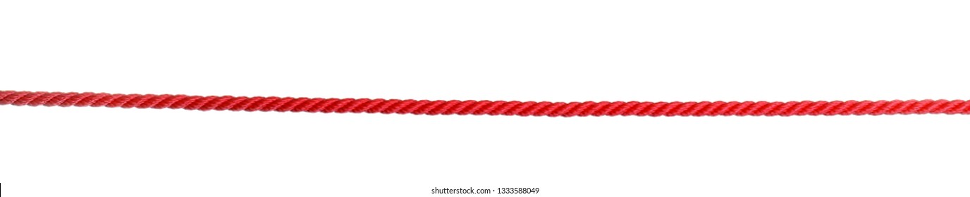 Strong Red Climbing Rope On White Background
