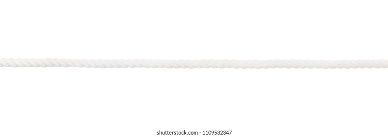 Strong White Rope Isolated On White