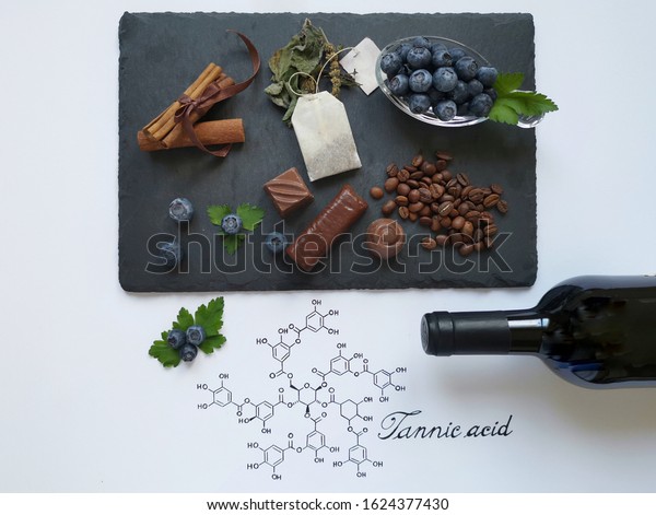 Structural Chemical Formula Tannic Acid Foods Stock Photo Edit Now 1624377430