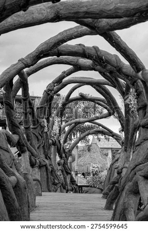structural manmade vines style of a bridge