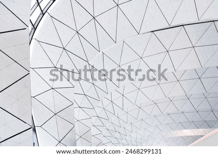 The structure of the airport lobby