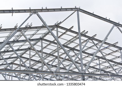 Structure Building Galvanized Metal Steel Construction Stock Photo 