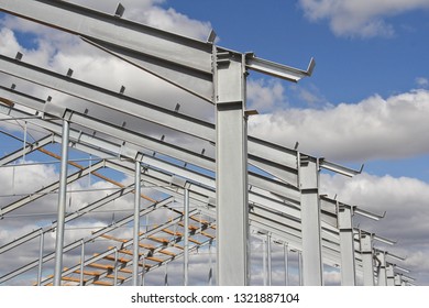 Structure Building Steel Construction On Sky Stock Photo 1321887104 ...