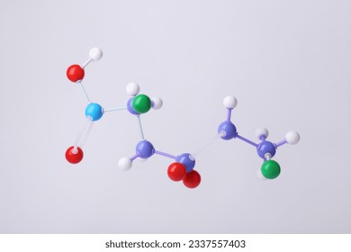 Structure of molecule on white background. Chemical model